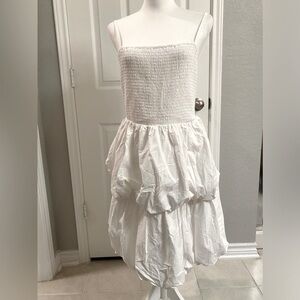 A New Day Mini Tiered Bubble Summer Sundress White Size XXL